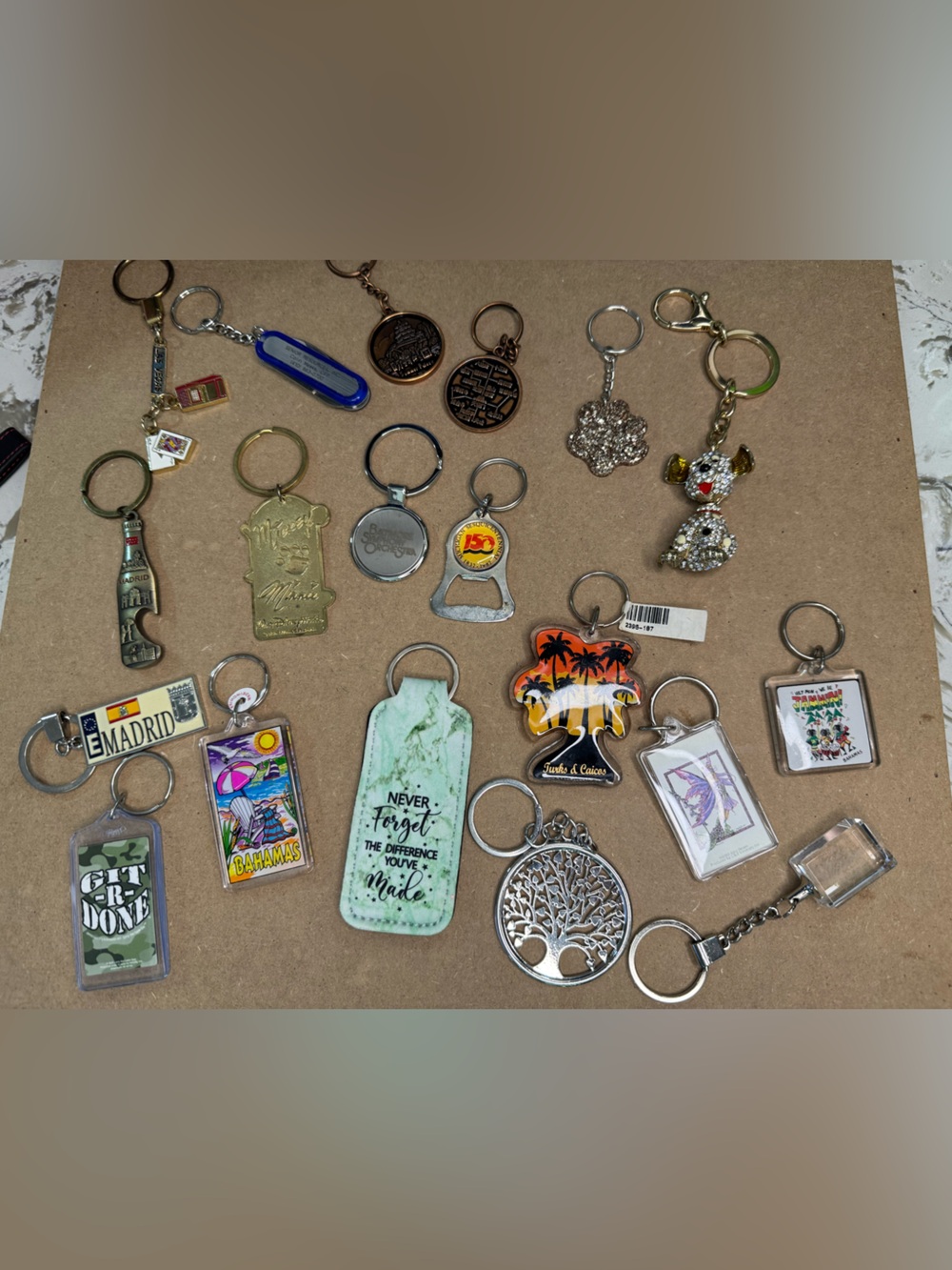 Vintage Keychain Lot Travel Souvenir Motel Las Vegas Bahamas Madrid Funko Chico